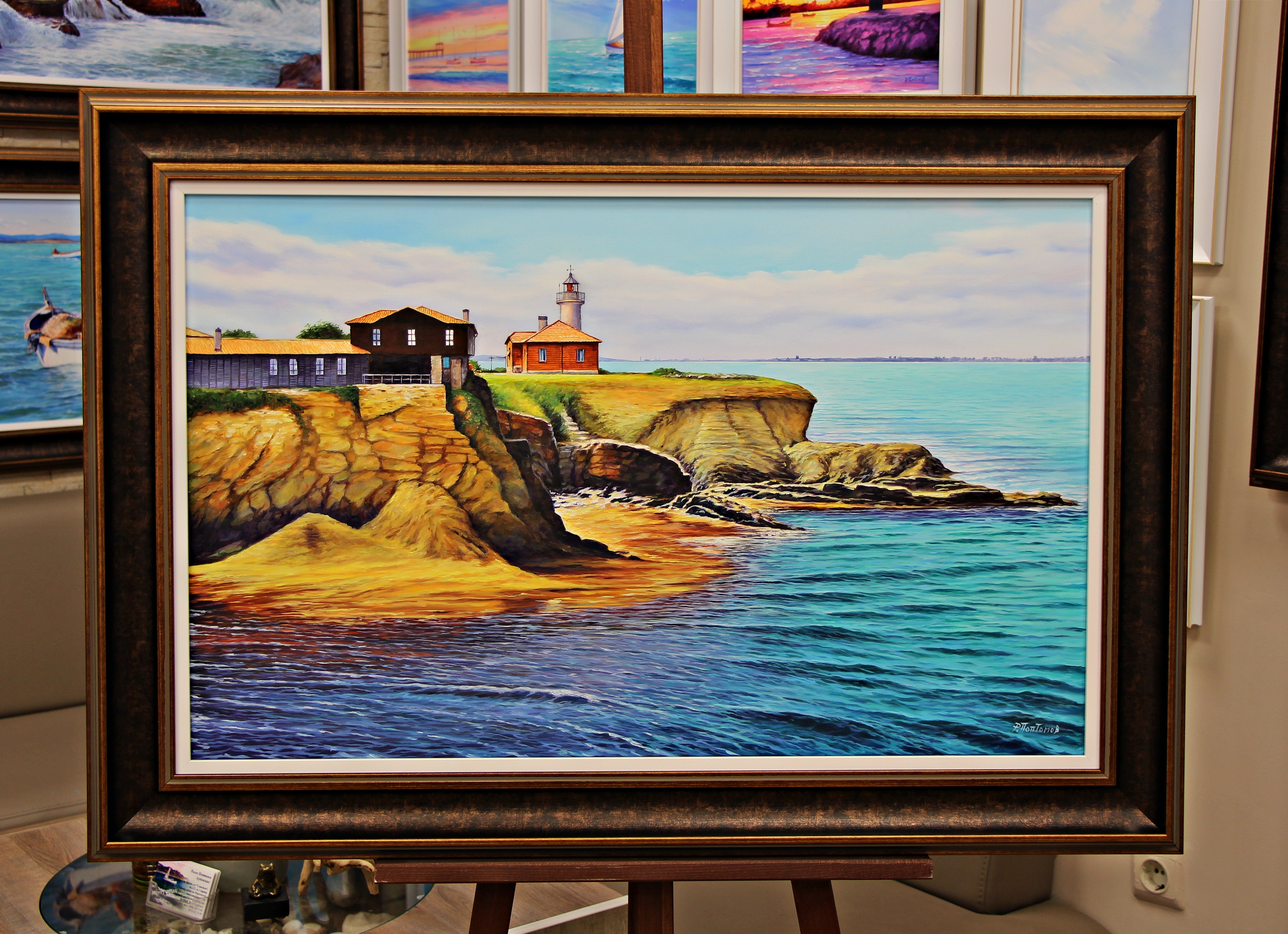 Морски пейзаж 1946, размер с рамка 68/98 - 700€